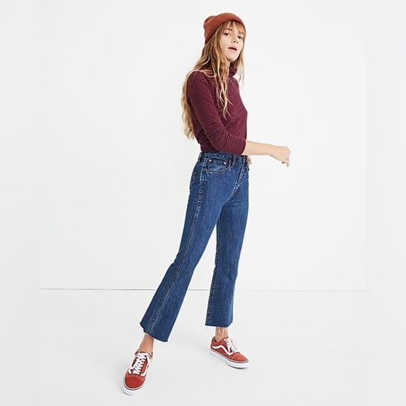 Madewell Rigid Demi Boot Crop Jeans in MacGill Wash 26 - Picture 2 of 15